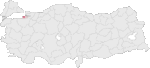 Yalova Turkey Provinces locator